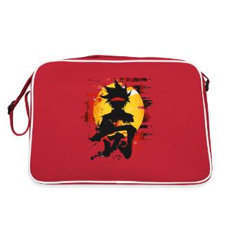 Arts martiaux Japonais abstrait Anime - Sac Retro - rouge/blanc - Dos