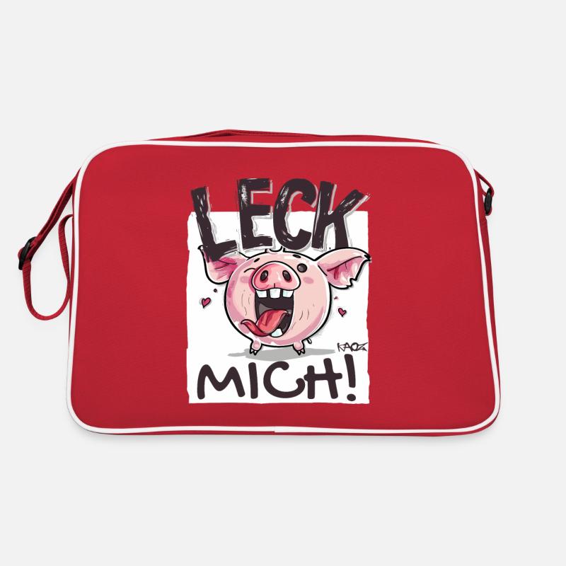 Kleines freches Schwein: Leck Mich Retro Tasche