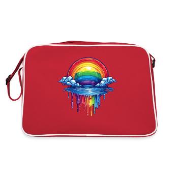 Portail Cloud et arc-en-ciel - Sac Retro - rouge/blanc - Dos