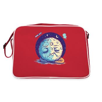 Sleeping Moon Among the Stars - Retro Bag - red/white - Back