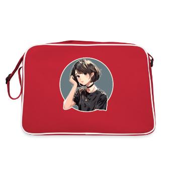Casual Cool Japonais Anime Girl - Sac Retro - rouge/blanc - Dos
