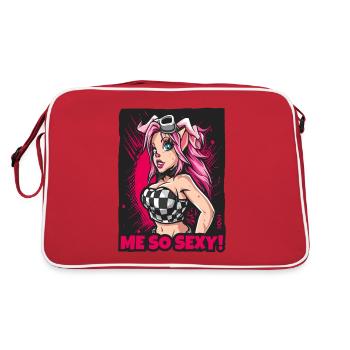 Attractive pig girl is so sexy - Retro Bag - red/white - Back