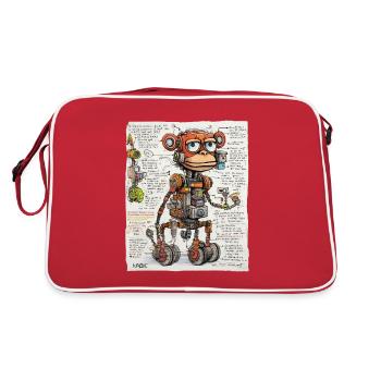 The structure of the robotic monkey - Retro Bag - red/white - Back