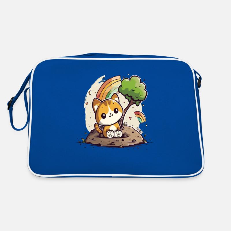 Chaton arc-en-ciel mignon Sac Retro