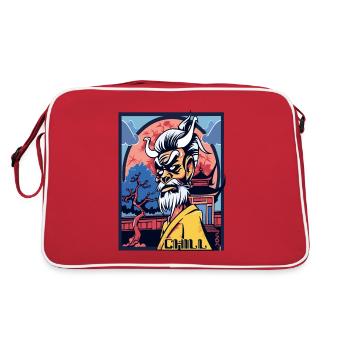 Maître d’arts martiaux asiatiques surnaturel - Sac Retro - rouge/blanc - Dos