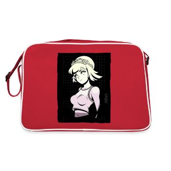 Cybernetic Anime Future Drama Girl - Retro Bag - red/white - Back