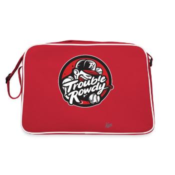 Funny Sports Parody: Baseball Team Trouble Rowdy - Retro Bag - red/white - Back