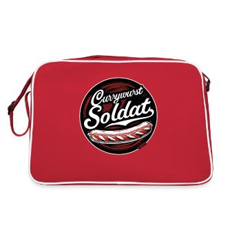 Le drôle de soldat Currywurst - Sac Retro - rouge/blanc - Dos