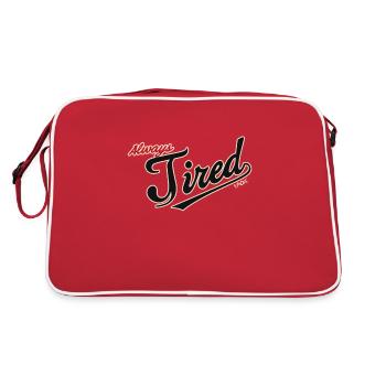 Always tired - Retro Bag - red/white - Back