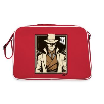 Cooler Agent: Die Comic-Noir-Novelle des Detektiv - Retro Tasche - Rot/Weiß - Hinten