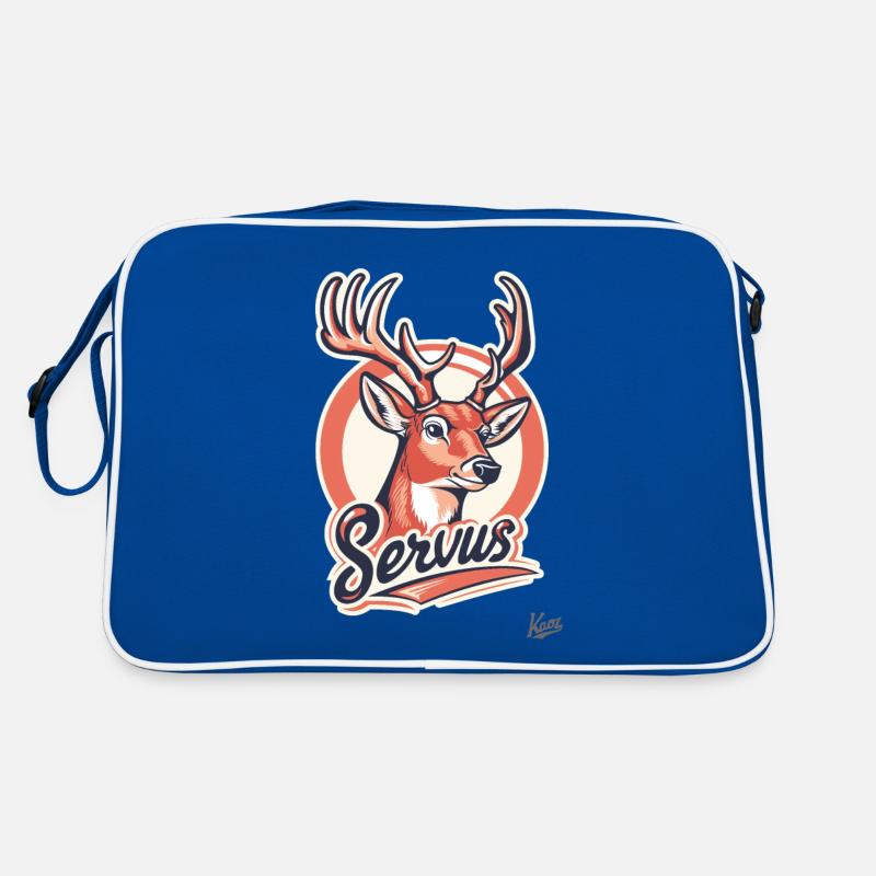 Proud red fallow deer: Deer says goodbye Retro Bag