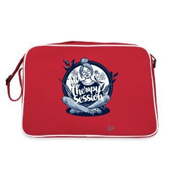 My plants are my therapy session - Retro Bag - red/white - Back