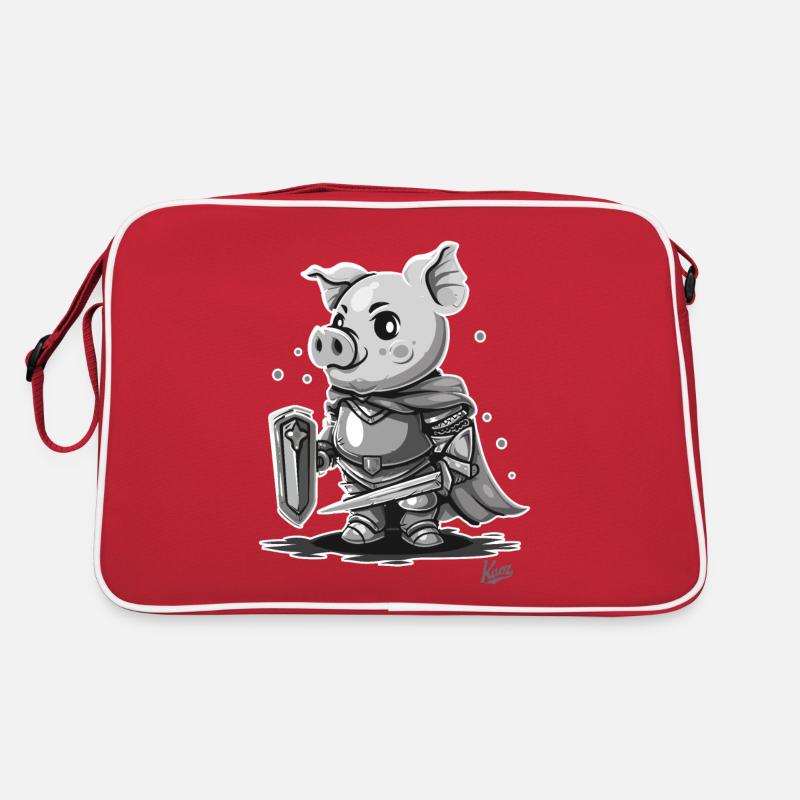 Ruhm eines Ritter Schwein Retro Tasche