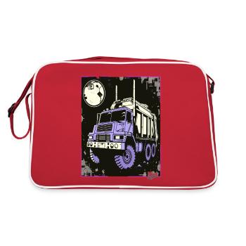 Super Cooler Müllwagen Container Truck - Retro Tasche - Rot/Weiß - Hinten
