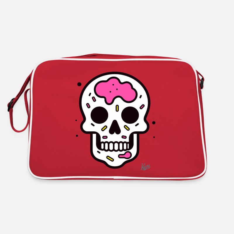 Pop Art Dessin Animé Crâne Crâne Sac Retro