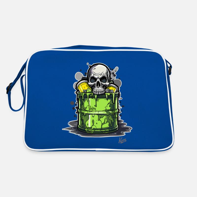 Toxic waste bin with skull Retro Bag