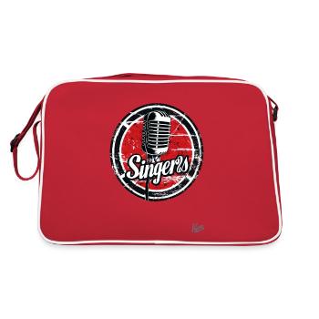 Microphone vintage pour chanteurs au charme rétro - Sac Retro - rouge/blanc - Dos