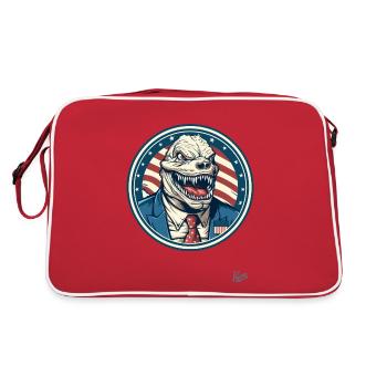 A Patriotic White Collar Monster - Retro Bag - red/white - Back