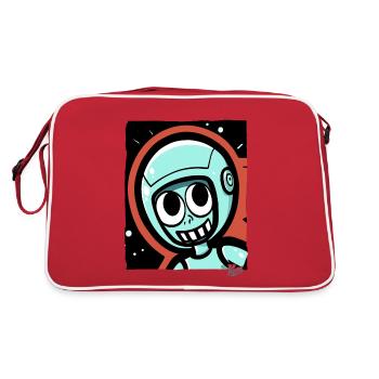 Dessin animé drôle d’explorateur astronaute - Sac Retro - rouge/blanc - Dos