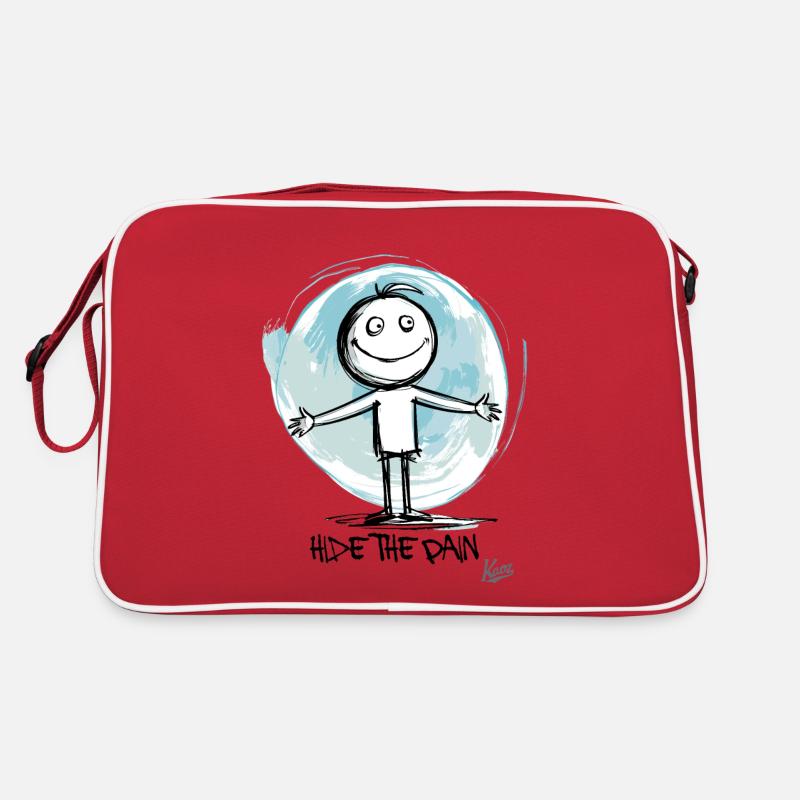 Verstecke den Schmerz Retro Tasche