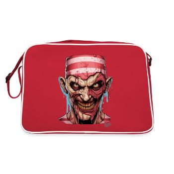 Portrait of a very scary guy - Retro Bag - red/white - Back
