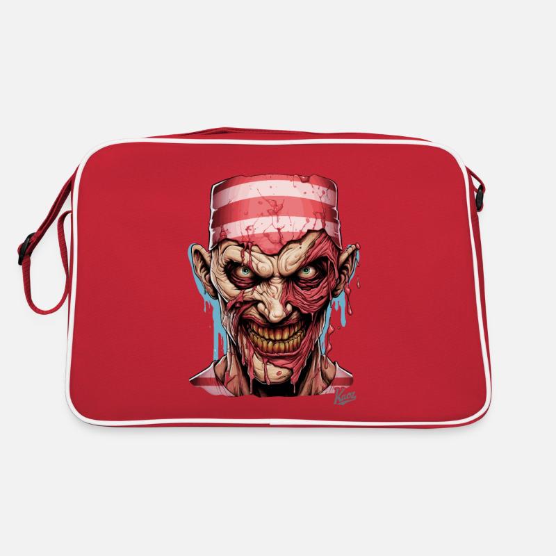 Porträt eines sehr unheimlichen Typen Retro Tasche