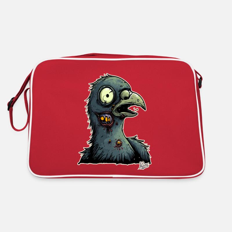 Un pigeon zombie effrayé Sac Retro