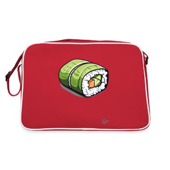 Sushi aux algues et au poisson : friandises amusantes - Sac Retro - rouge/blanc - Dos