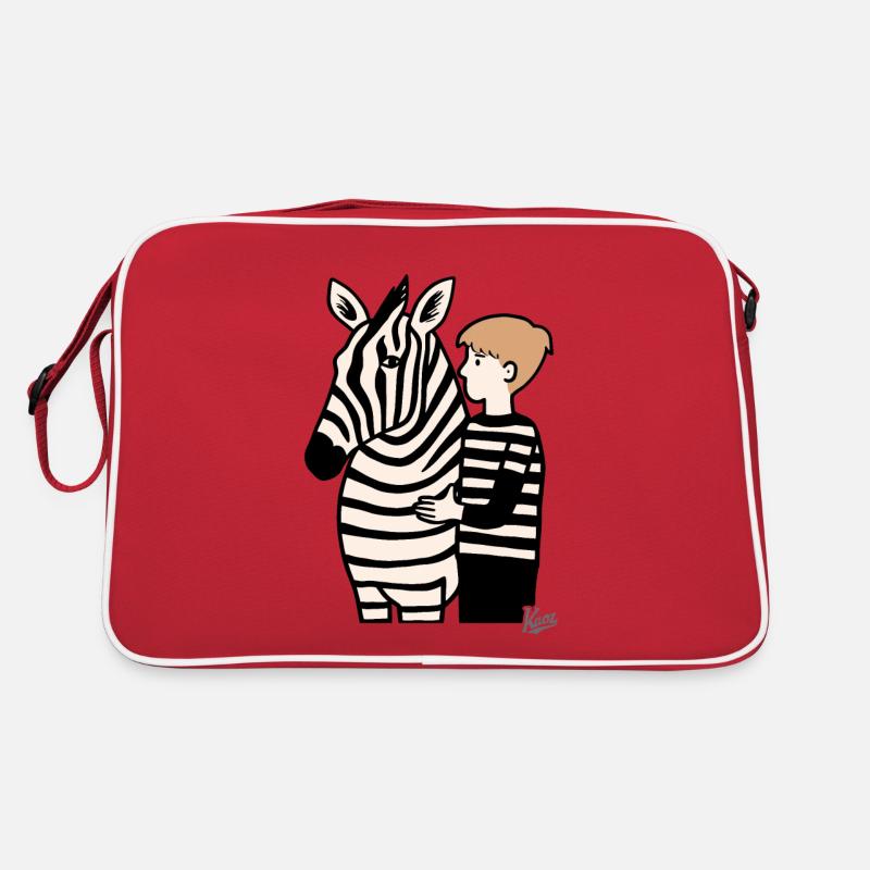 Junge mit Zebra Retro Tasche