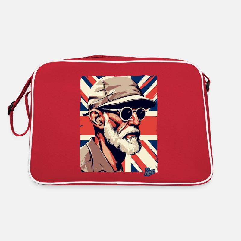 British Old Guy and British Flag Retro Bag