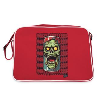 Monster Zombie Getränke Dose - Retro Tasche - Rot/Weiß - Hinten
