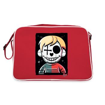 Crazy Cartoon: Horrible Puppet - Retro Bag - red/white - Back