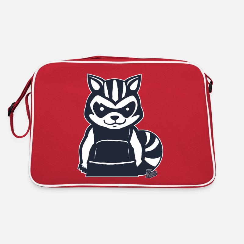 Rowdy Randy Waschbär Retro Tasche
