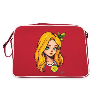 The Orange Lemon Girl - Retro Bag - red/white - Back