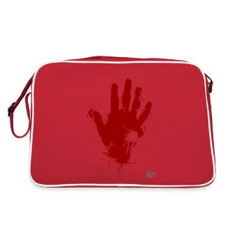 Couleur rouge Goutte à main - Sac Retro - rouge/blanc - Dos