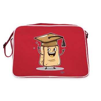 Thé drôle drôle en sachet de thé en tant que diplômé - Sac Retro - rouge/blanc - Dos