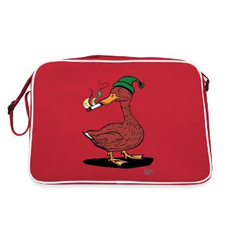 Anti-Hero Duck with Bobble Hat - Retro Bag - red/white - Back