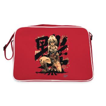 Combattante barbare et vierge à l’épée - Sac Retro - rouge/blanc - Dos