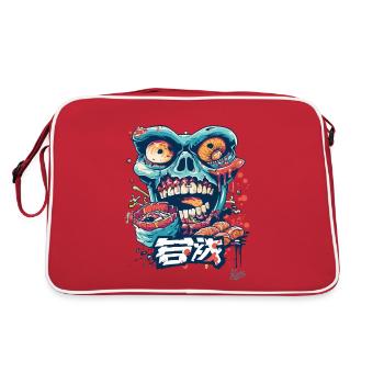 Ramen Sushi Thon Manger Crâne - Sac Retro - rouge/blanc - Dos