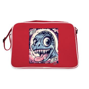 Dragon Dinosaure Dino dit bonjour - Sac Retro - rouge/blanc - Dos