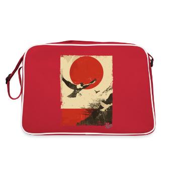 Propaganda Style: Nature and Birds - Retro Bag - red/white - Back