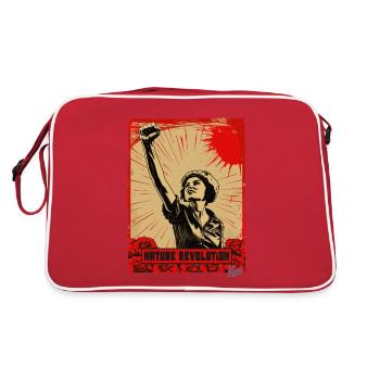 Révolution de la nature et femme aux fleurs - Sac Retro - rouge/blanc - Dos