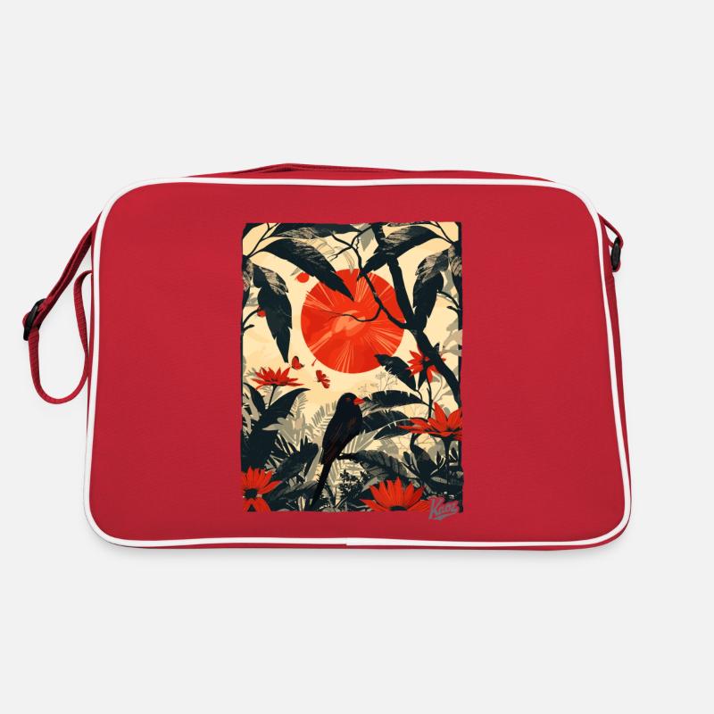 Plantes, jungle et oiseaux Sac Retro