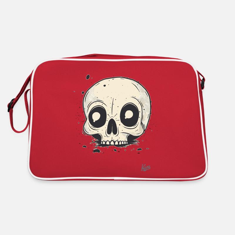 Crâne de dessin animé drôle Sac Retro