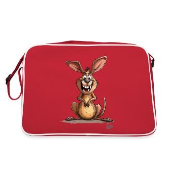 Drôles de dents tordues : le kangourou fou - Sac Retro - rouge/blanc - Dos