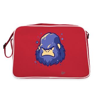 The cool blue Yeti Sasquatch - Retro Bag - red/white - Back