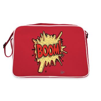 Boom – Cartoon Comic Explosion - Retro Tasche - Rot/Weiß - Hinten