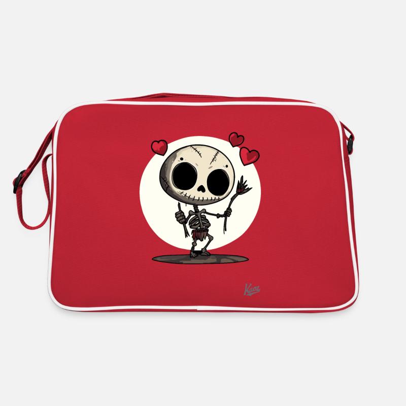 Poupée vaudou squelette avec des cœurs et de l’amour Sac Retro