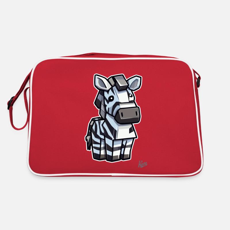 Pixel-Gamer-Zebra Retro Tasche