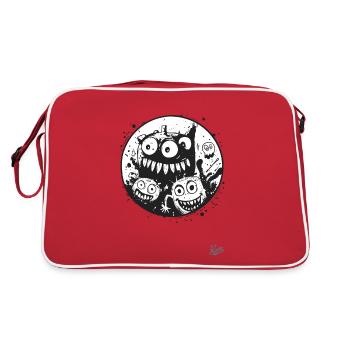 Ink and funny monsters - Retro Bag - red/white - Back